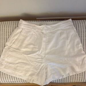 Abercrombie Linen Blend Women's White Shorts